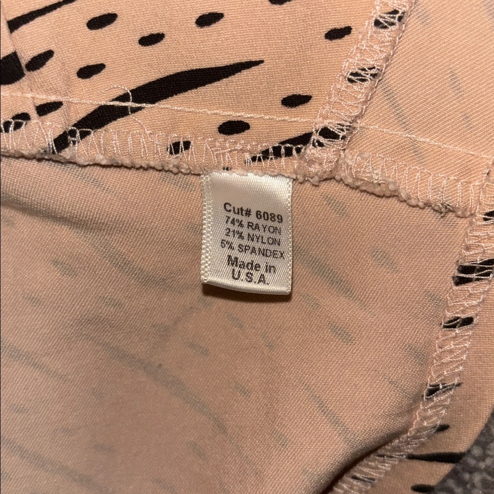 NASTY GAL Peach Printed Zip-Front Crop Top size small - Picture 7 of 8